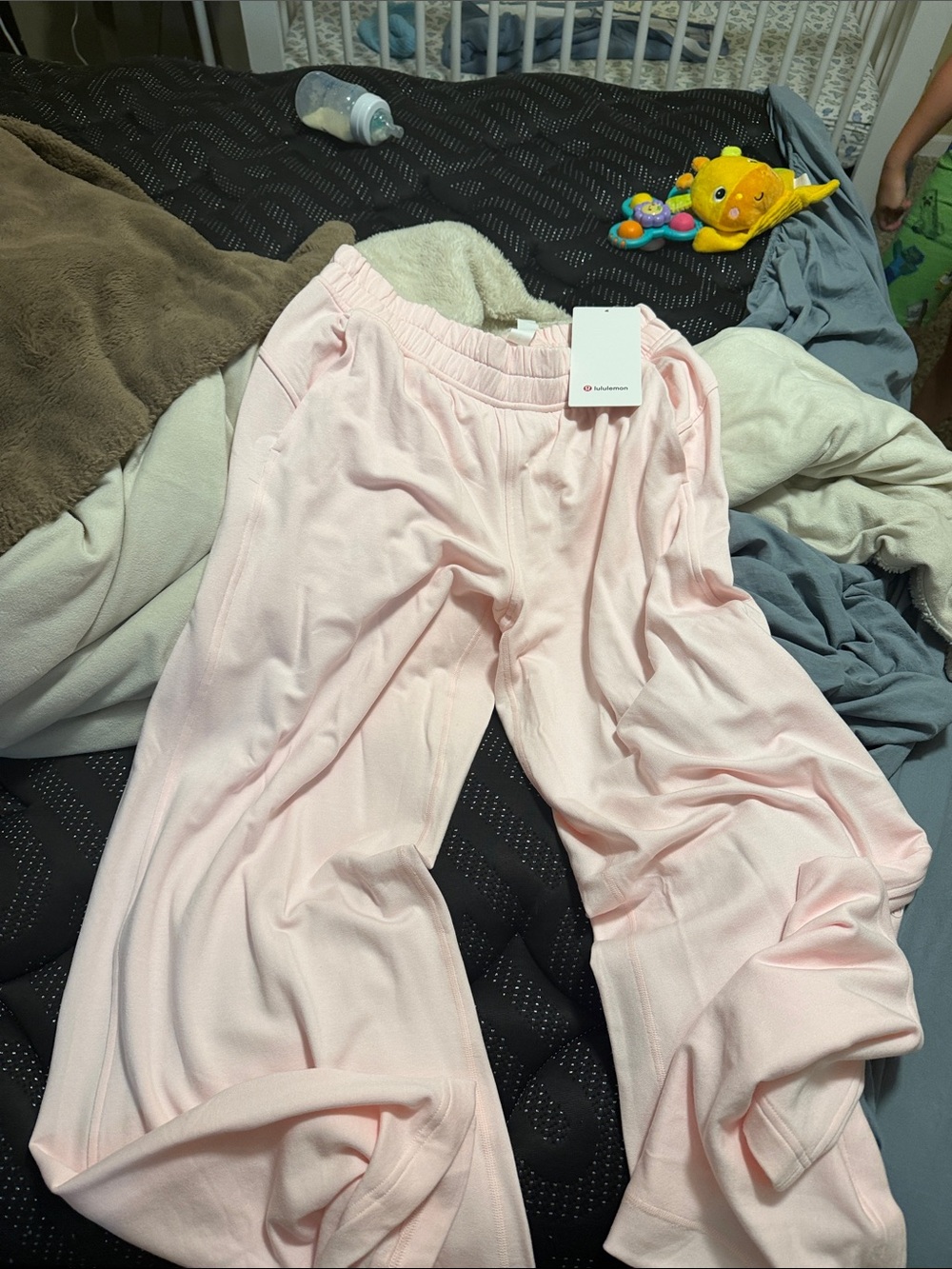 lululemon athletica Light Pink Wide-Leg Lounge Pants